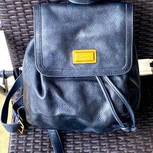 Marc Jacobs Black Leather Backpack